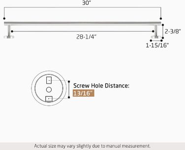 Тримач для рушників настінний, нержавіюча сталь SUS304, 70 см, щітка, KES A2000S70B-2