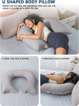 Подушка для читання INSEN: Базова модель, Tencel, світло-сіра, охолоджуюча