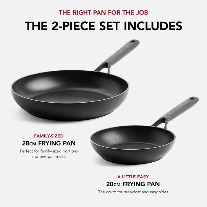 Сковорода KitchenAid 28 см Classic з антипригарним покриттям, алюміній, індукція, до 160°C, для посудомийної машини, ергономічна ручка