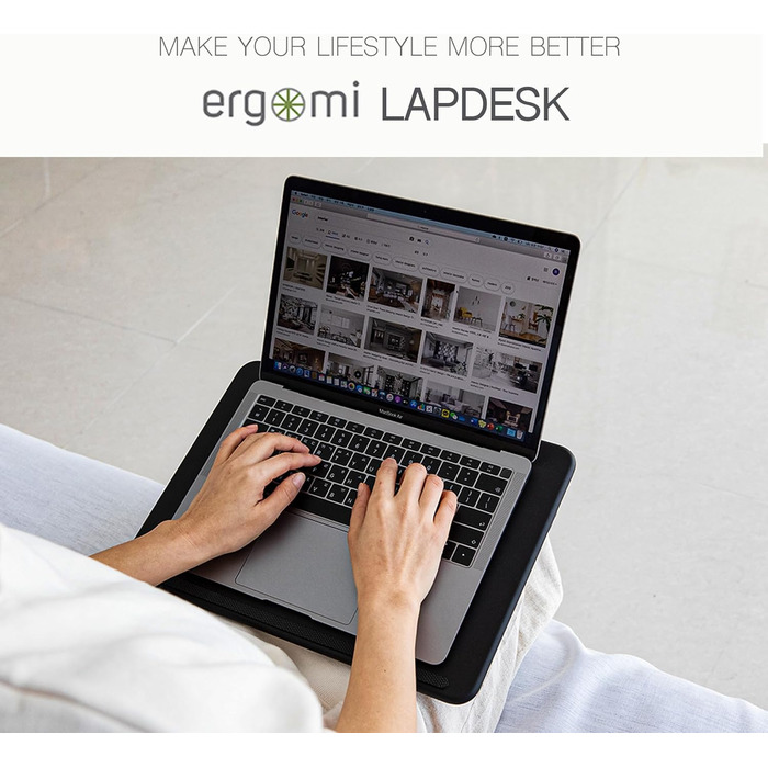 Підставка для ноутбука на коліна, подушка-стільниця для дому, офісу, ліжка/дивану/софи, для ноутбуків до 17 дюймів, планшетів, 30.5 x 57 x 4.5 см, (Mittel – PU)