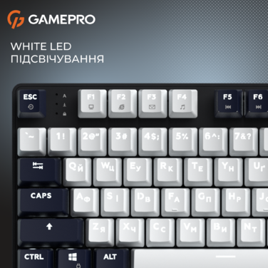 Дротова механічна клавіатура GamePro Genesis Metallic (MK110B) 87% Red switches