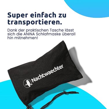 Маска для сну нічного сторожа Аніна / 100 затемнення / Супер зручні окуляри для сну / ідеально підходять для подорожей / настроюються в комплекті зі зручною сумкою для зберігання / дихаюча, 3D