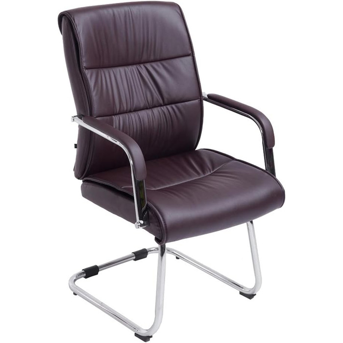 Стілець конференційний Sievert з м'якою оббивкою та штучною шкірою, коричневий