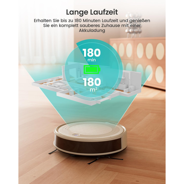 Робот-пилосос LEFANT M330 з функцією миття, 5000Pa, лазерна навігація, PSD-технологія, APP, 160 хв, для тварин, килима, твердих підлог, сірий (M310 Champagne)