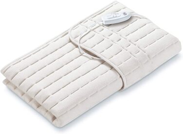Підігріваюче коврик Sanitas SWB 20 з флісу | з системою безпеки та 3 рівнями температури | Легко кріпиться до ліжка та матрацу | Можна прати при 30°C | 150 x 80 см, Бежевий