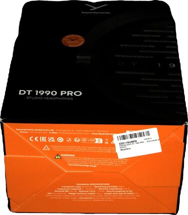 Накладні навушники beyerdynamic DT 1990 PRO, відкриті, чорні, роз'ємний одинарний кабель