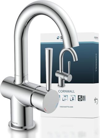 Змішувач для ванної SCHÜTTE 79710 LONDON з висувною лійкою, для миття волосся, однорідний, з комплектом зливу, хром