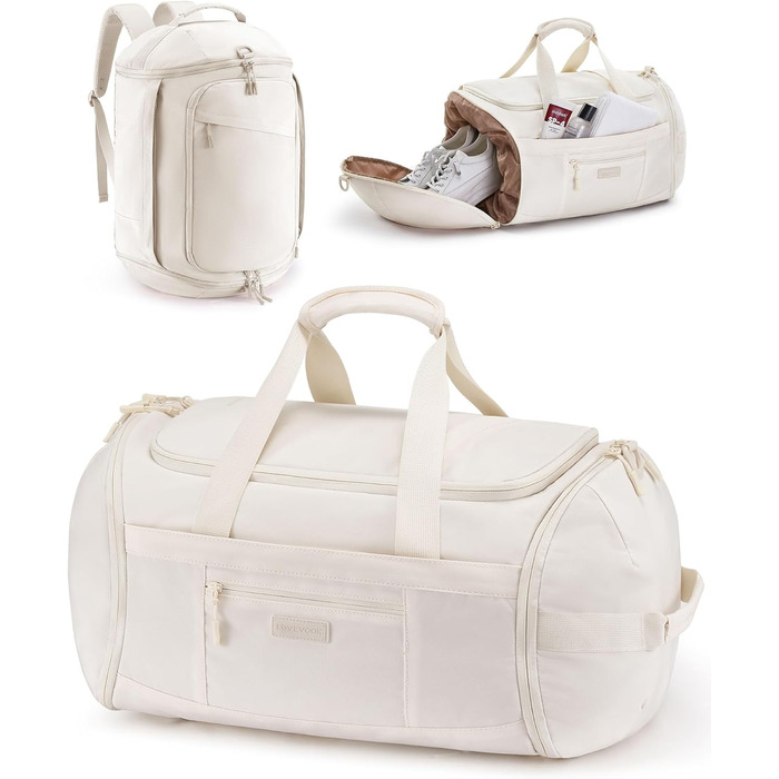 Спортивна сумка LOVEVOOK для жінок та чоловіків, велика сумка для тренувань та подорожей з відділенням для взуття та мокрих речей, водонепроникна, 45L (51*28*32 см)