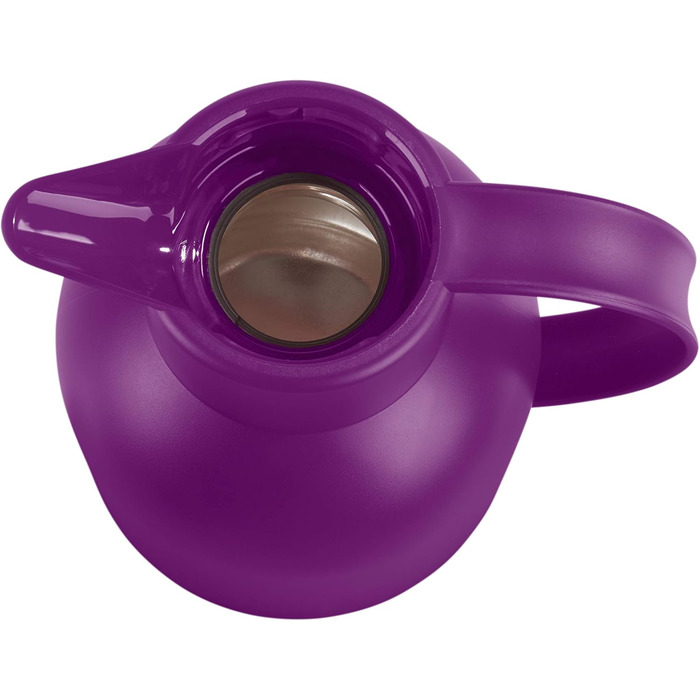 Термос Emsa Samba 1,5 л з Quick Press, 12 год гаряче, 24 год холодне, прозорий баклажанний