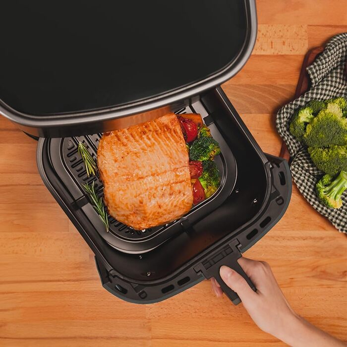 Фритюрниця без олії Cecotec Cecofry 6000 Full, 6 л, 1700 Вт, PerfectCook, 12 режимів, чорний