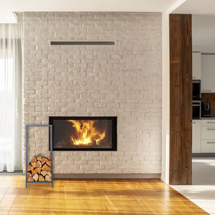 Стильна полиця для дров Relaxdays сірого кольору зі сталі