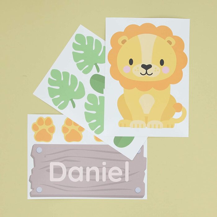 Наклейка на стіну в дитячу кімнату із зображенням лева