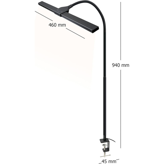 LED-лампа на монітор Schwaiger з USB-C, сенсорне керування, для офісу, дому, геймінгу, 1,5м кабель