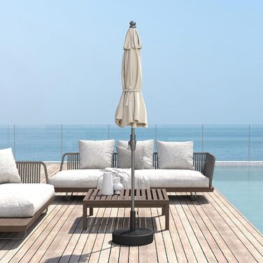 Підставка для парасольки Robuster Helios&Hestia, пластикова, для вулиці, з можливістю засипання водою/піском, 31,8 кг, чорна