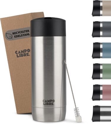 Термокружка Campo Libre® Anto I для кави на винос, 450 мл, з подвійними стінками, не протікає, з нержавіючої сталі, зберігає тепло до 6 годин