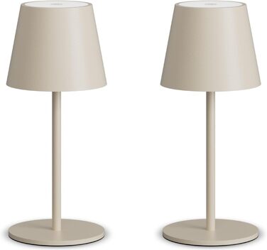 Лампа настільна LED акумуляторна Lundwa 26 см, 5000 mAh, IP54, 3W, 3000K, для кемпінгу, ресторану, спальні, бару (1 шт.)