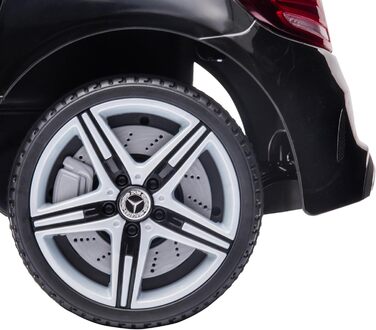 Дитячий електромобіль Mercedes SLC 300 AIYAPLAY 12V з пультом, LED, музикою, ременем безпеки, чорний, для дітей від 3 років