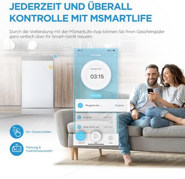 Посудомийна машина Midea SF 3.45N PRO: 9 комплектів, Inox, Wi-Fi, 47 dB, 3/6/9h таймер, 45 см