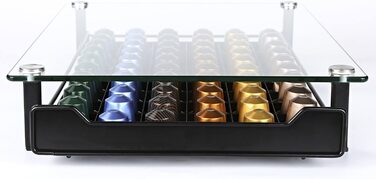 Тримач для кавових капсул HiveNets Nespresso, підставка для капсул, ящики із загартованого скла, органайзер для 60 предметів