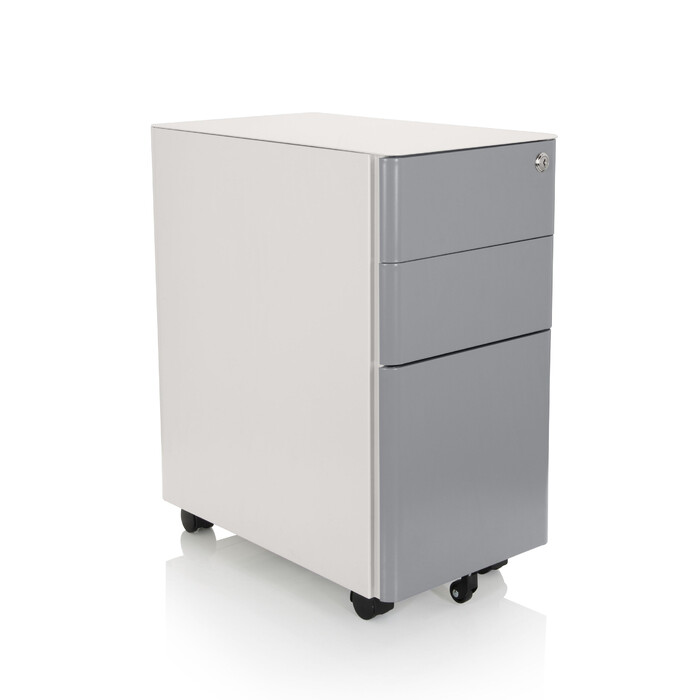 Модельний рол-контейнер COLOR I (білий / сірий метал) від hjh OFFICE