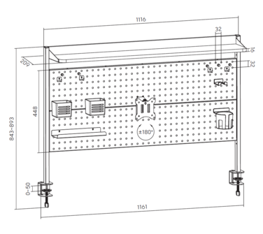 Настільна полиця-органайзер OfficePro DS292B