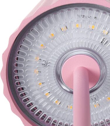 Lindby LED акумуляторна бездротова настільна лампа з датчиком дотику, рожева, IP54 (для внутрішнього та зовнішнього використання)