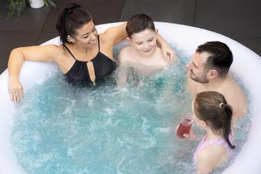 Надувний гідромасажний басейн-спа Bestway Lay-Z-Spa Miami AirJet Whirlpool для 2-4 осіб, 180 x 66 см, чорний