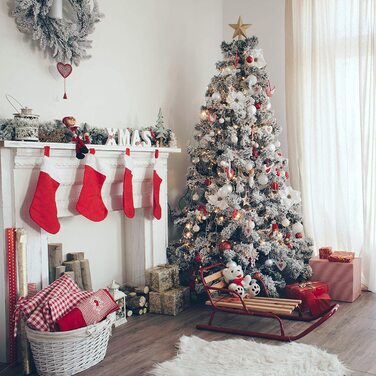 Різдвяна ялинка kesser штучна з 775 вершинами, ялинка штучна благородна ялиця швидка збірка вкл. Підставка для різдвяної ялинки, Різдвяна прикраса-2,1 м (180 см, Сніг)