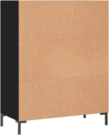 Книжкова шафа 69,5x32,5x90 см Інженерна деревина (Чорний)