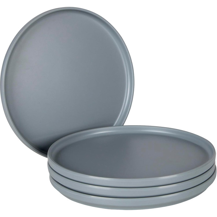 Набір посуду для кемпінгу Bo-Camp Melamin 16 предметів (Тарілки, чашки) сірий