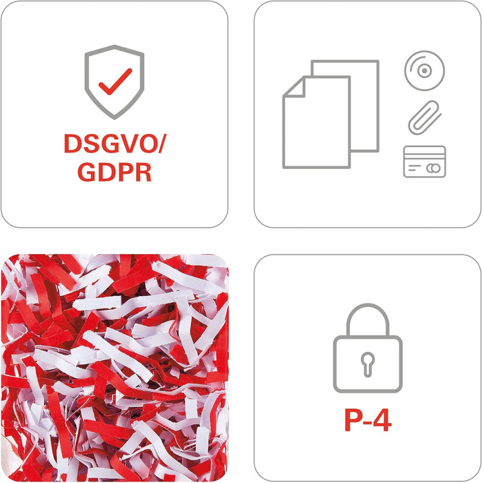 Шредер HSM Shredstar X5: безпечний знищення документів P-4, 4.5x30 мм, для дому та офісу, знищення паперу, CD, DVD, кредитних карт, 18л контейнер