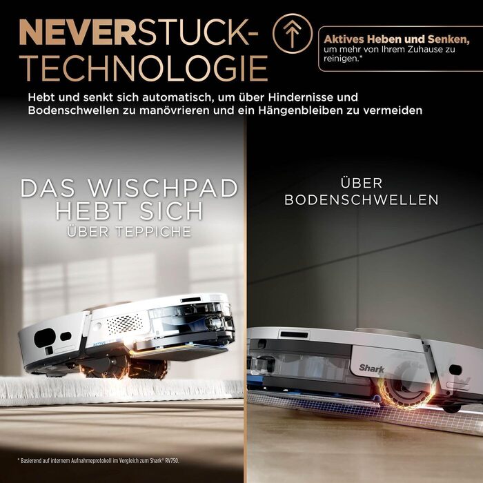 Робот-пилосос Shark PowerDetect 2-в-1 з функцією миття, NeverTouch Pro, 60 днів автономності, самостійне очищення контейнера, 3D та LiDAR навігація, уникнення перешкод NeverStuck, керування через додаток, білий, AV2810ZEEUWH, 4 щітки / Anti-Micro Pads / 2