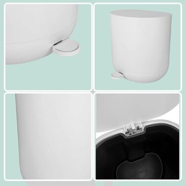 Відро для сміття Relaxdays з м'яким закриттям, 7 л