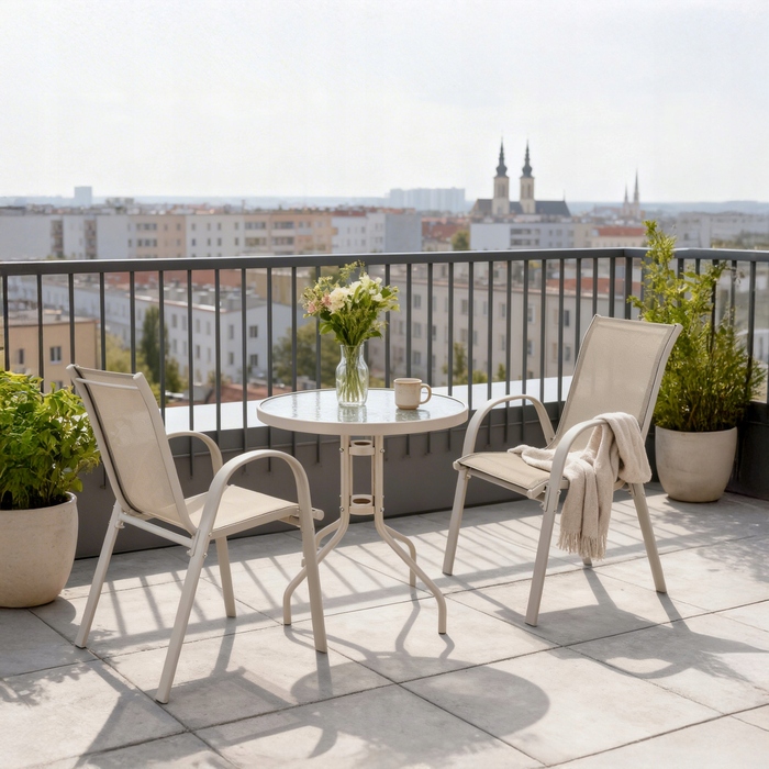 Комплект садових меблів із техноротанга Jumi, бежевий, 3 предмети