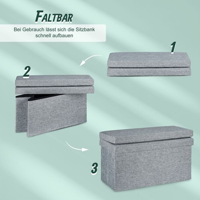 Relaxdays Складаний табурет зі спинкою L