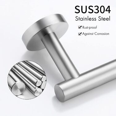 Тримач для рушників KES, стійка для рушників, нержавіюча сталь SUS304, настінний, 70 см, щітка, A2000S70B-2