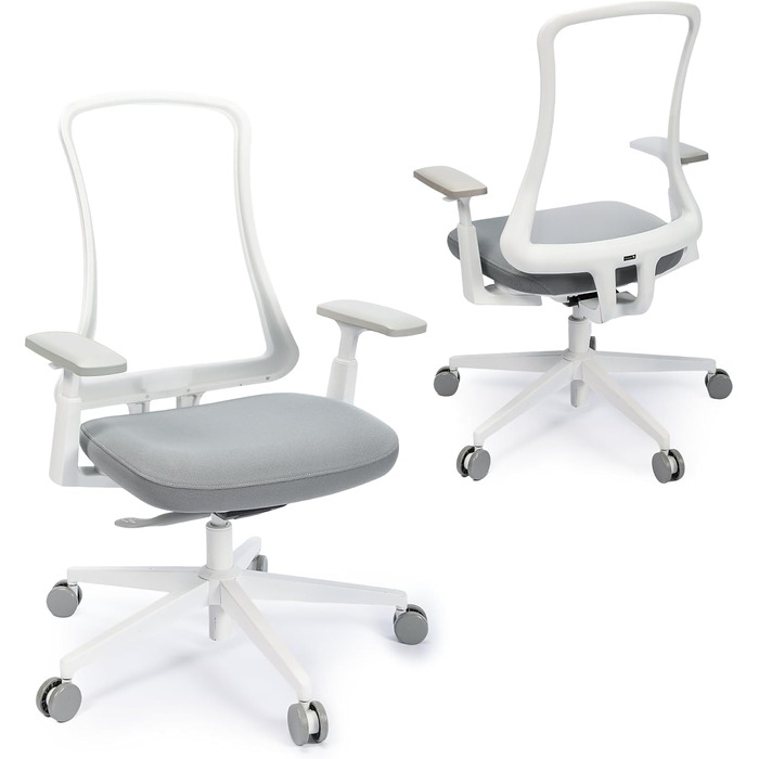 Офісний стілець ProtoArc Flexer ергономічний з регулюванням глибини сидіння, чорний. Сітчаста спинка, контурне сидіння для дому та офісу. Легкий монтаж.