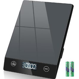Кухонні ваги цифрові з двома платформами, 15 кг/1 г та 500 г/0.01 г, з 7/6 одиницями вимірювання, функцією підсумовування, автовимкненням, тарою, без USB, LCD дисплеєм, для кухні, ювелірних виробів, випічки та приготування їжі, з батарейками (сірий)