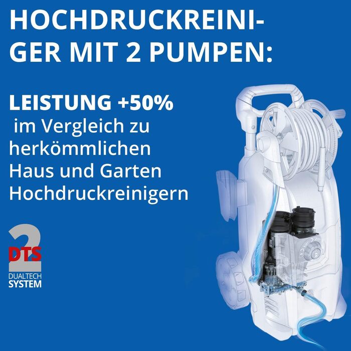 AR Blue Clean високонапірний мийник e-4 TWINFLOW D з Dualtech System та Power Brush (2500 Вт, 150 бар, 810 л/год) + мийка для поверхні 150 бар