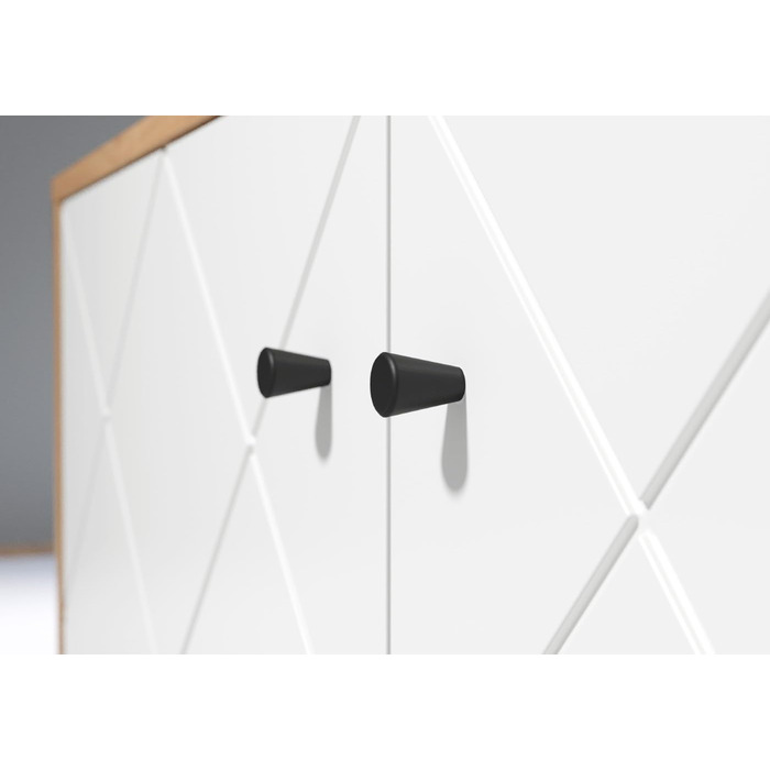 Trendteam Smart Living комод-тумба Trendteam Smart Living - комод-тумба з 2 дверцятами та 4 відділеннями, Artisan Eiche/Weiß, 63 x 136 x 40 см, з металевими ніжками