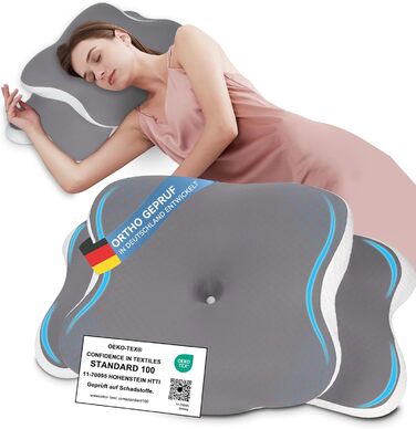 Подушка Silencomfort з Memory Foam: ортопедична, для сну на боці, спині та животі, з автоматичним відновленням форми