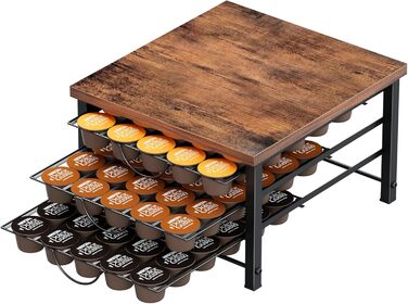 Тримач для капсул кави Dolce Gusto, металева висувна шафа для 90 капсул, з тихими направляючими та антиковзними ніжками