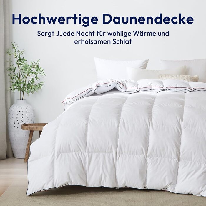 Преміум ковдра з гусячого пуху та пера 135x200 см, всесезонна, 100% бавовна, сертифікація Öko-TEX 100, DOWN Pass, RDS