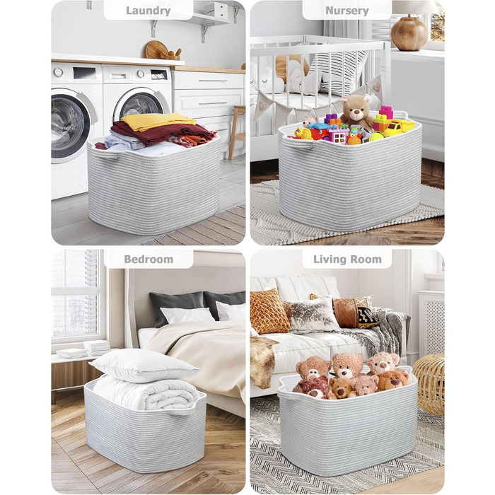 Складаний кошик для білизни 63л, 2 шт. (білий та коричневий), 1 шт. (світло-сірий)