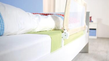 Захисний бортик для ліжка Roba Klipp-Klapp 100 бежевий 100x40 см - бортик для дитячого ліжечка, складаний, захист від випадання для немовлят та дітей