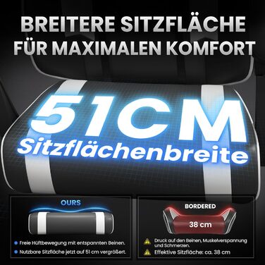 Ігровий крісло-крісло Gamer Sessel - ергономічне ігрове крісло з підтримкою попереку, регульоване по висоті, з м'якою оббивкою, ігровий стілець, 150 кг, велике (маленьке)