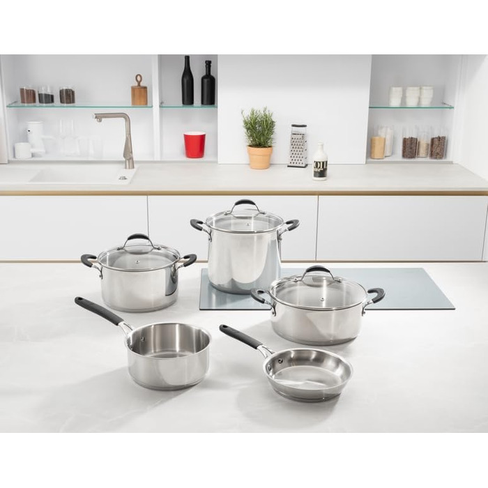 Сковорода Lagostina Tempra з нержавіючої сталі Ø24 см з індукційним дном Lagotherm та ергономічною ручкою, для плити та духовки