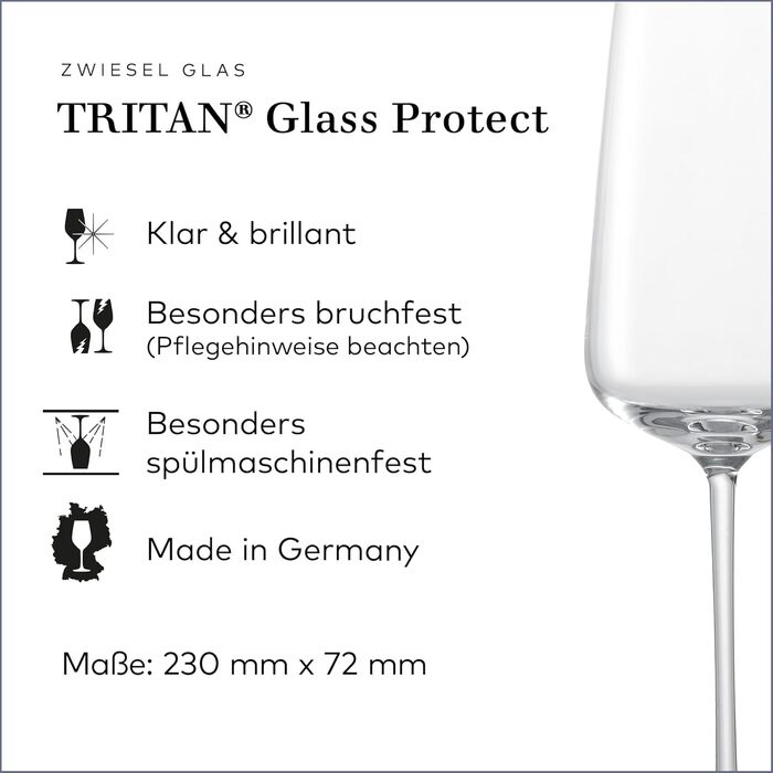 Champagnerglas Vervino від Zwiesel Glas (2 шт.), німецька якість, Tritan-кришталь, для шампанського та ігристі вина