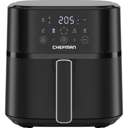 Фритюрниця без олії Chefman 5.7L з Hi-Fry технологією, сенсорне управління, антипригарне покриття, чорна