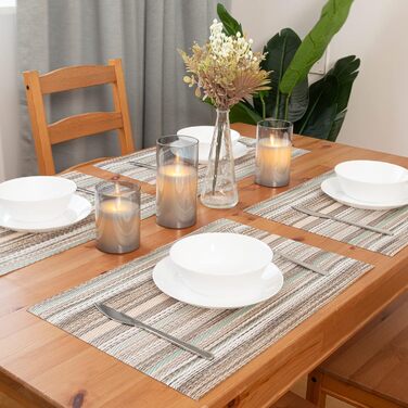 Підставки під тарілки Winknowl: набір з 4 шт, ПВХ, бензинового кольору, для обіднього столу, миються, довговічні